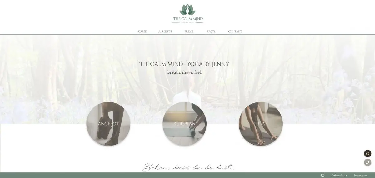 Website Calm Mind Yoga