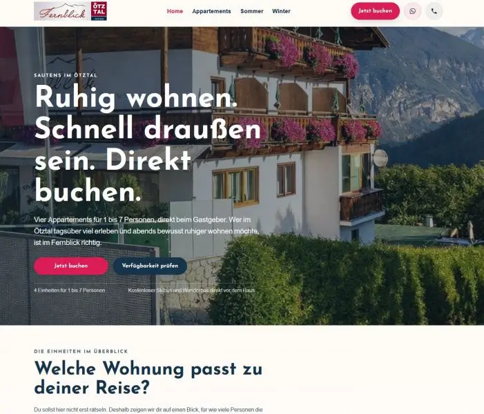 Website Fernblick Ötztal