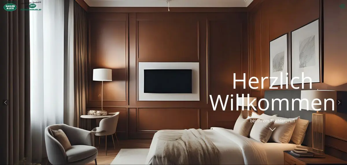 Website Hoteltischler Sailer Alex