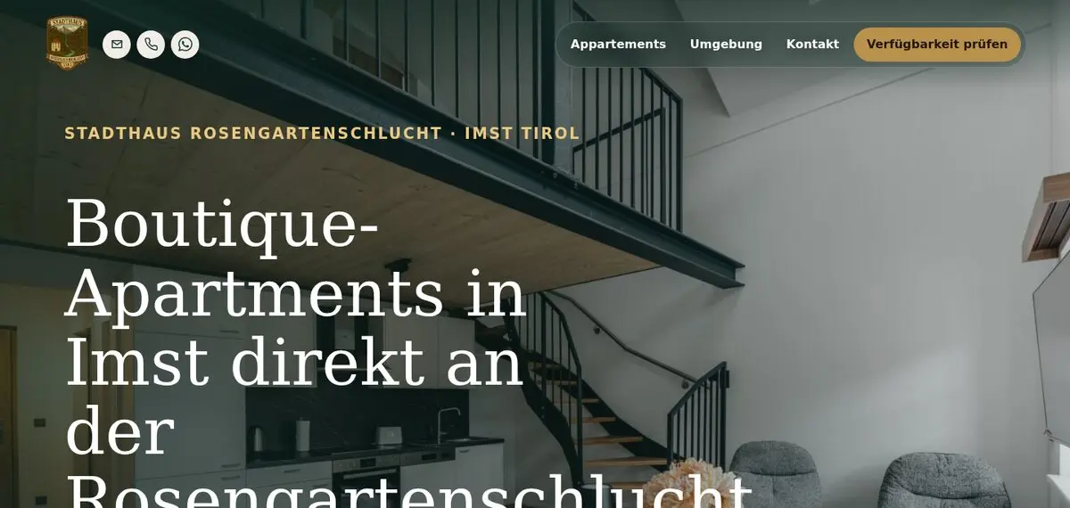 Website Stadthaus Rosengartenschlucht