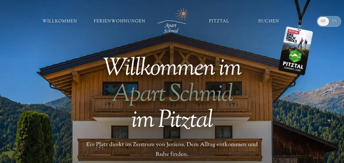 Website Apart Schmid Pitztal