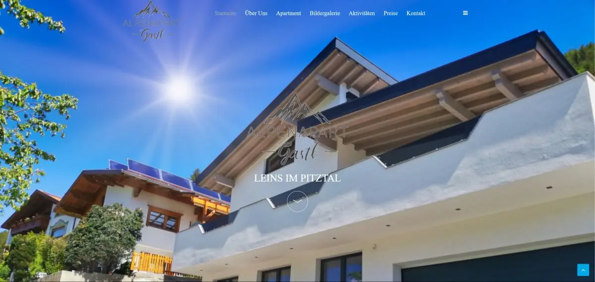 Website Alpenapart Gastl