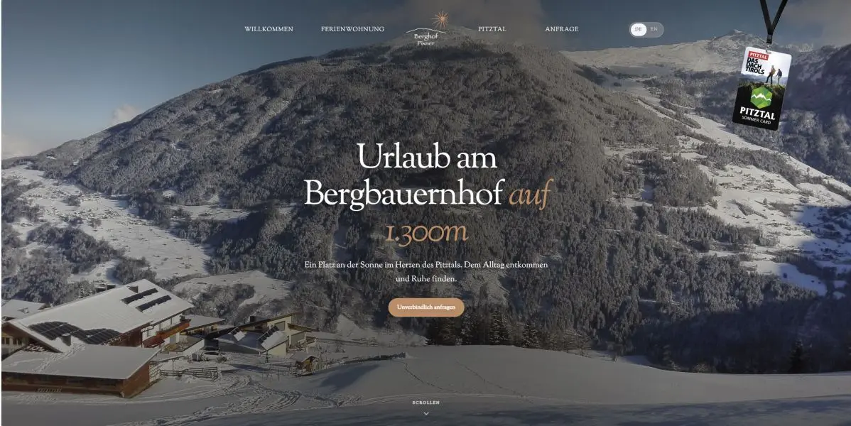 Website Berghof Pixner