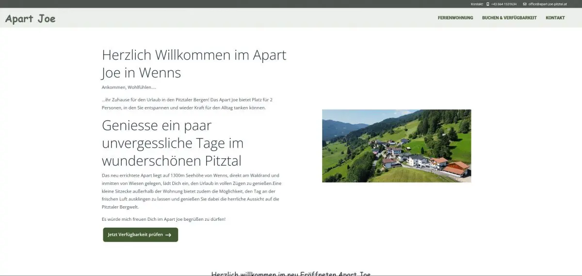 Website Apart Joe Pitztal