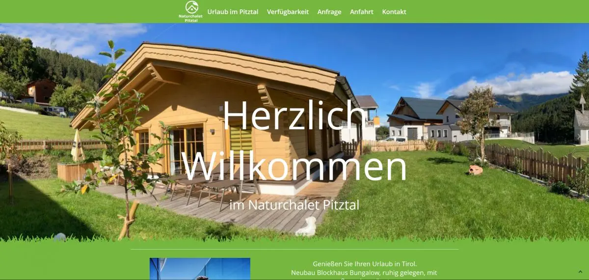 Website Naturchalet Pitztal