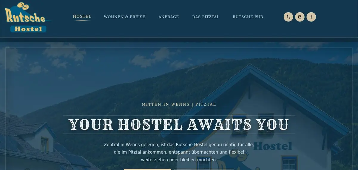 Website Rutsche Hostel