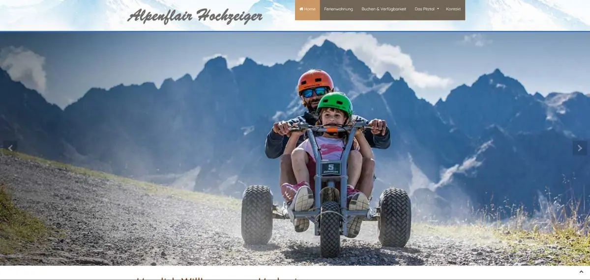 Website Alpenflair Hochzeiger