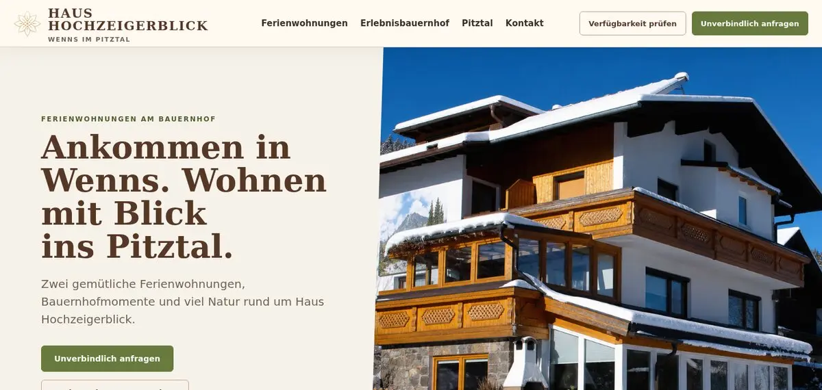 Website Hochzeigerblick
