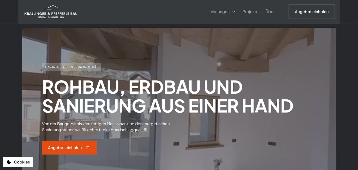 Website Krallinger Bau