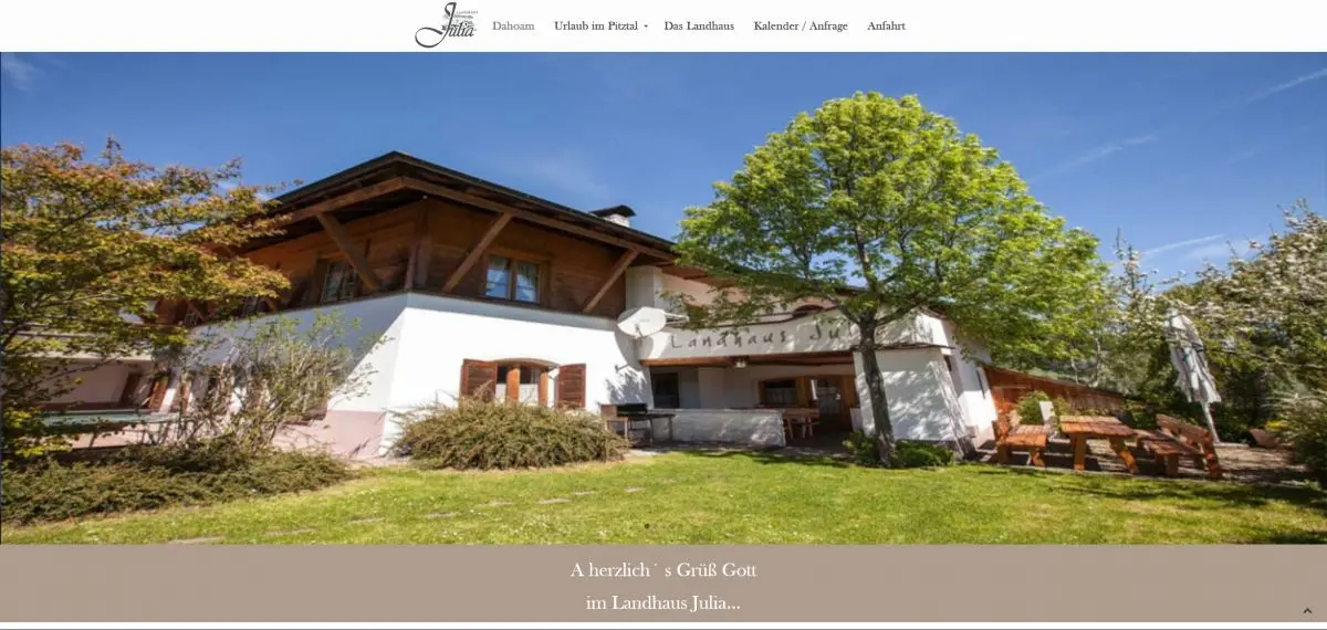 Website Landhaus Julia