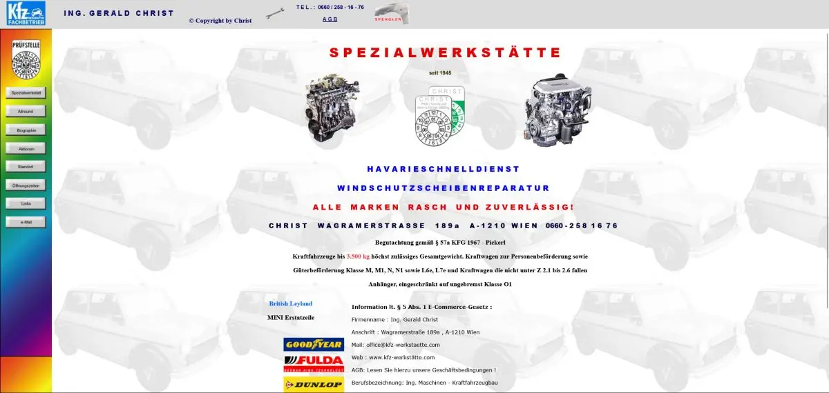 Website Kfz Ing. Gerald Christ