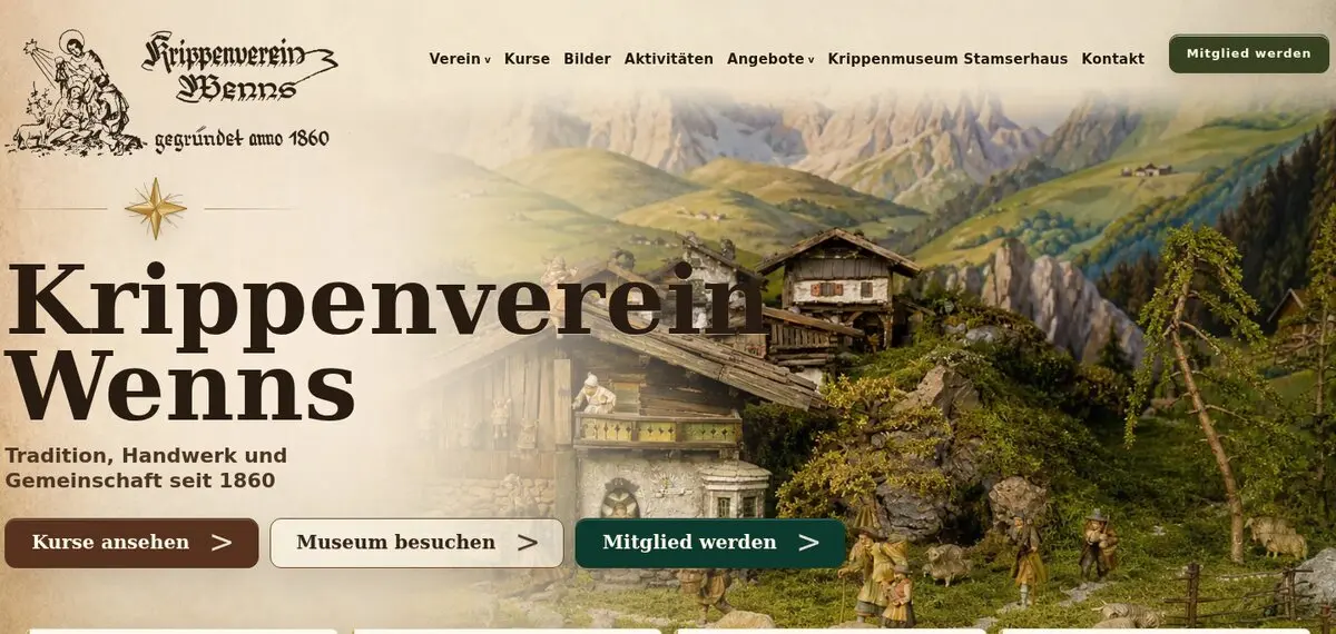 Website Krippenverein Wenns