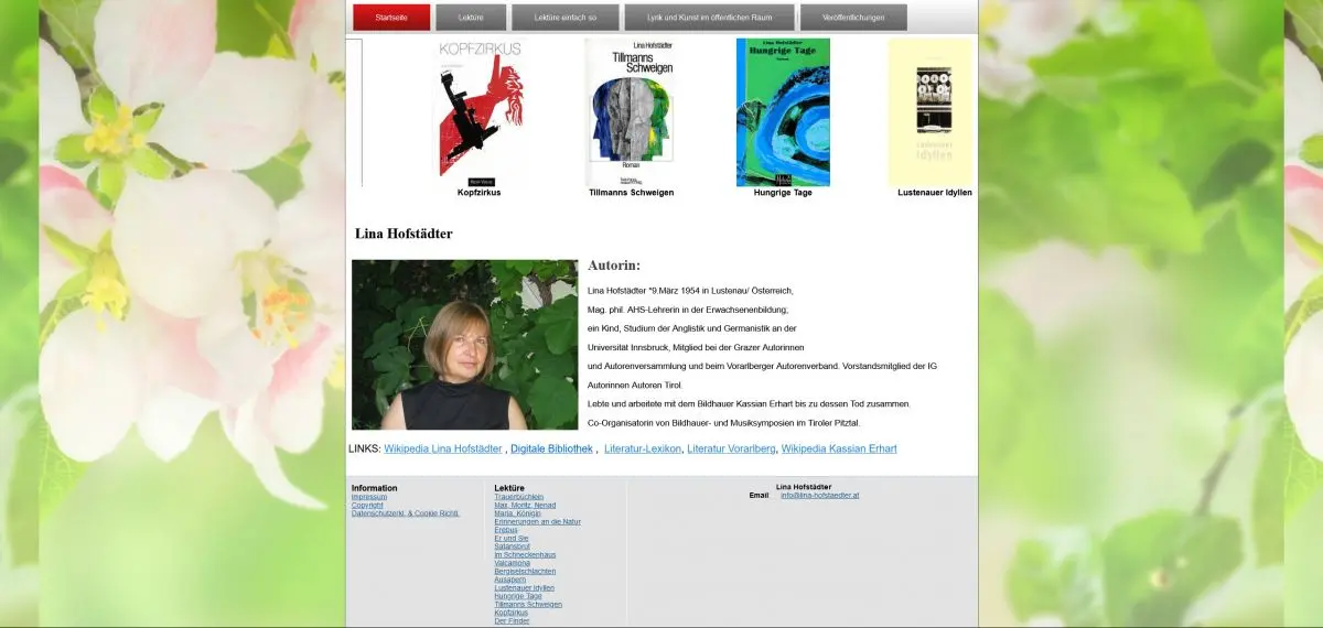 Website Lina Hofstaedter