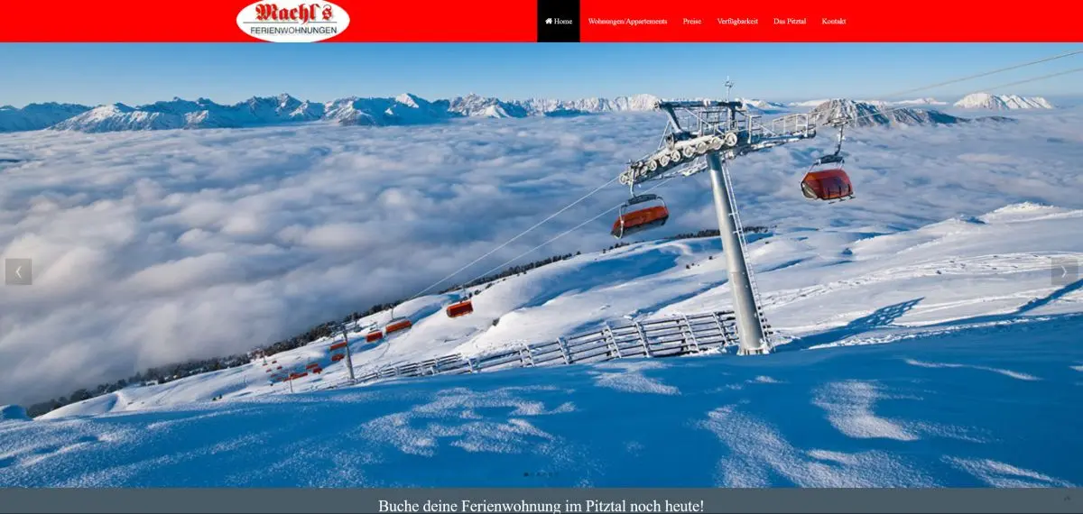 Website Machl Ferienwohnungen