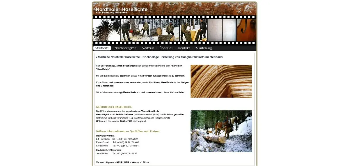 Website Nordtiroler Haselfichte