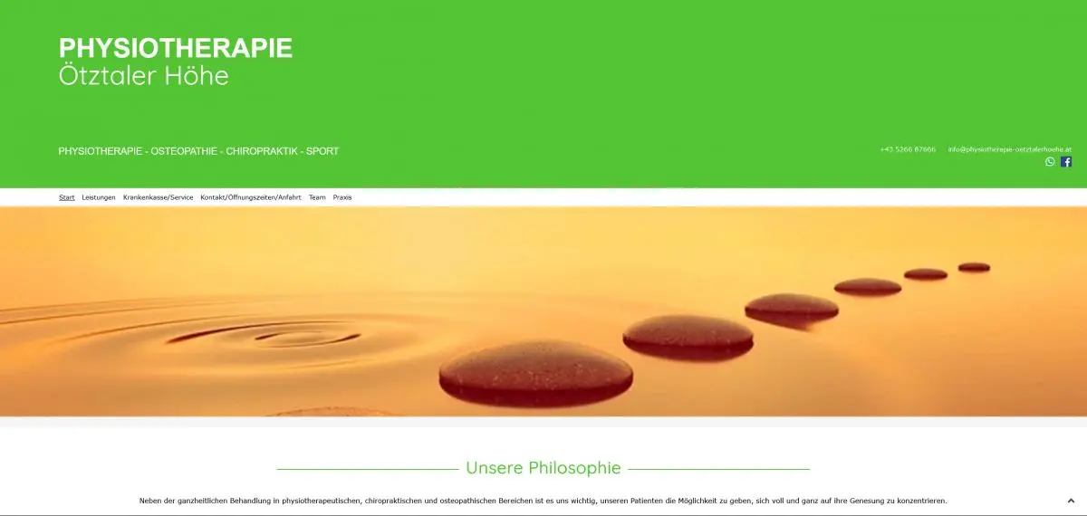 Website Physiotherapie Ötztalerhöhe