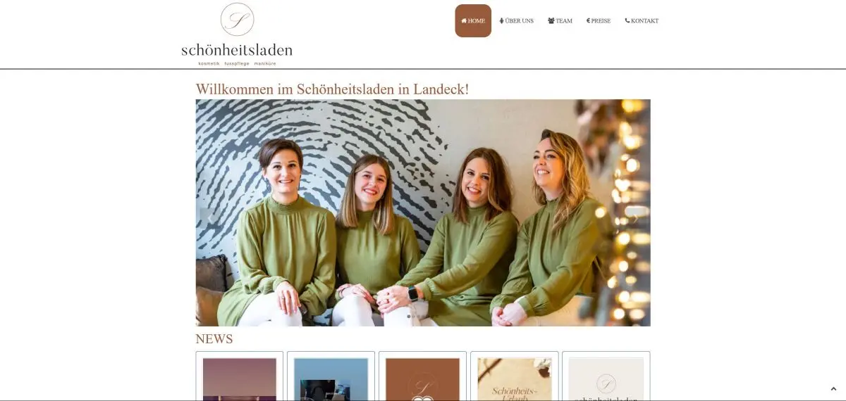 Website Schoenheitsladen Landeck