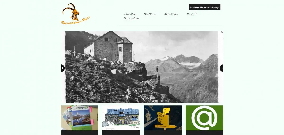 Website Ruesselsheimer Huette