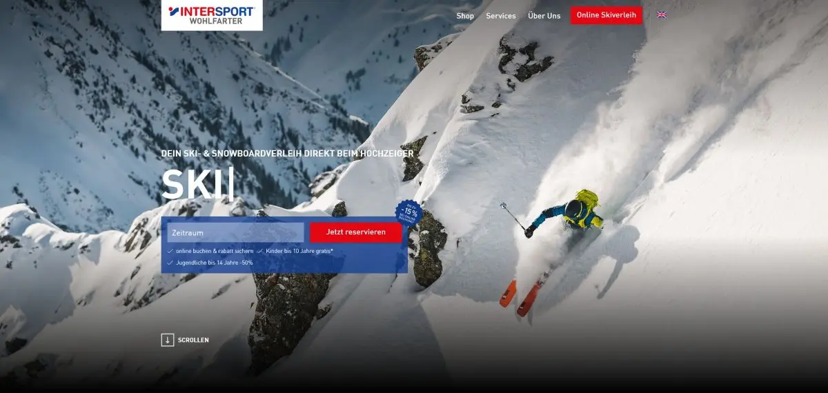 Website Intersport Wohlfarter