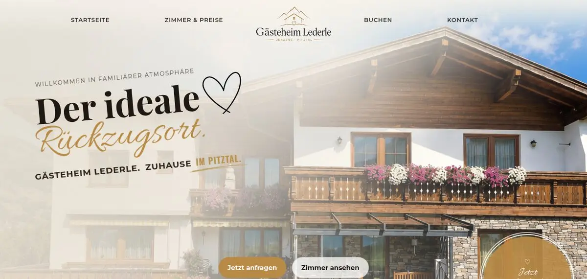 Website Gästeheim Lederle