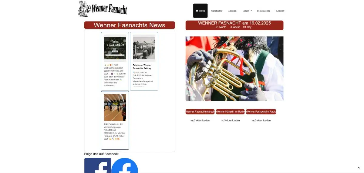 Website Wenner Fasnacht