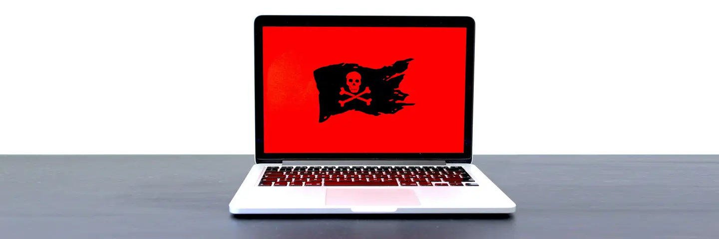 Laptop als Symbol für Schadsoftware und Virenschutz